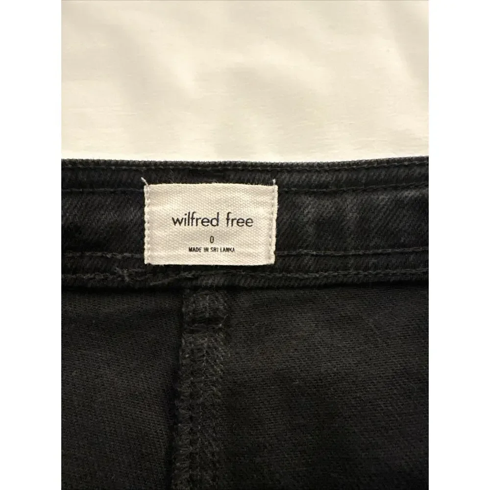 Aritzia Wilfred Free • Modern Utility Pant Women's‎ Size 0 In Black Wide Leg - Picture 4 of 7